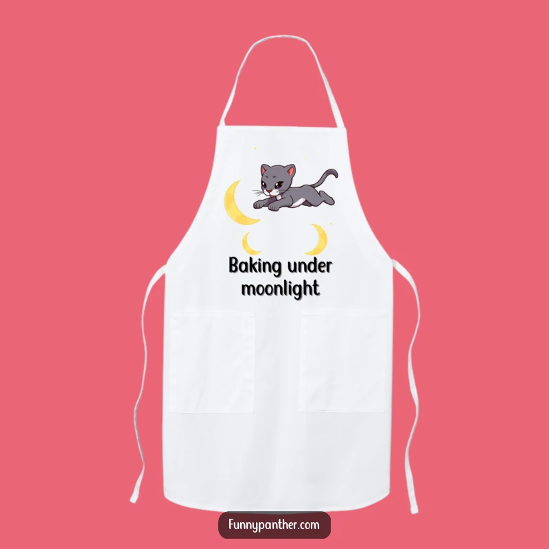 Funny Moon Panther Apron: Create Magic with Feline Elegance