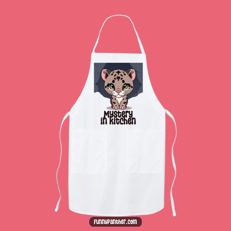 Funny Panther Cub Apron: Curious Cub Peering, Kitchen Adventure Gear