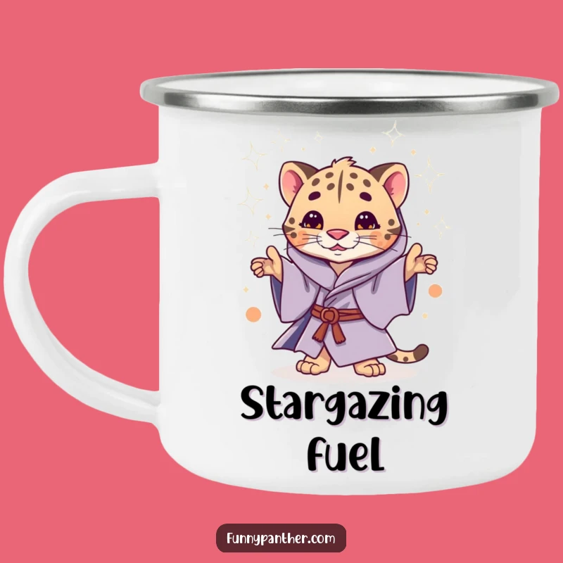 Funny Mystic Panther Camping Mug: Magical Nights with Enchanted Feline