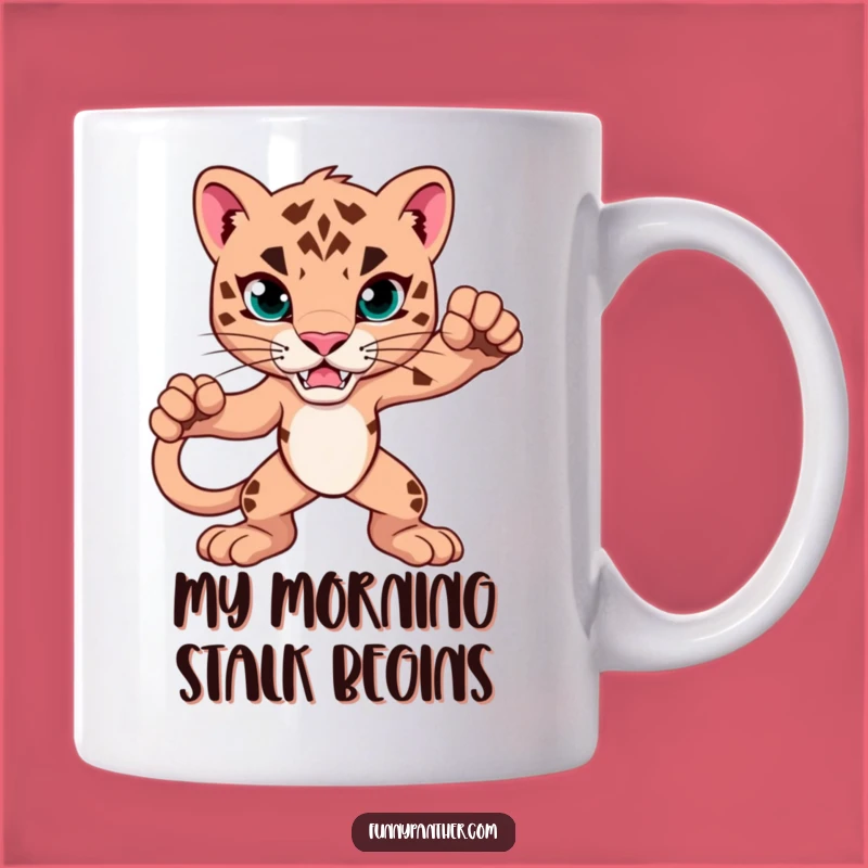 Funny Panther Pose Mug A Powerful Alert Gift for Animal Lovers