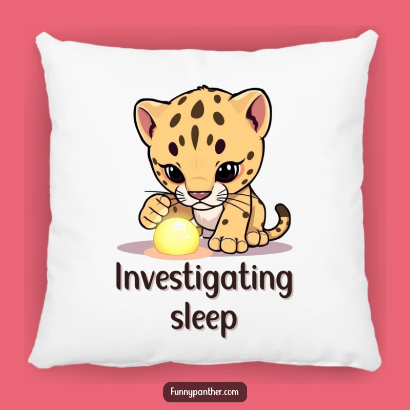 Funny Panther Cub Mystery Pillow - Cozy Comfort for Curious Dreamers