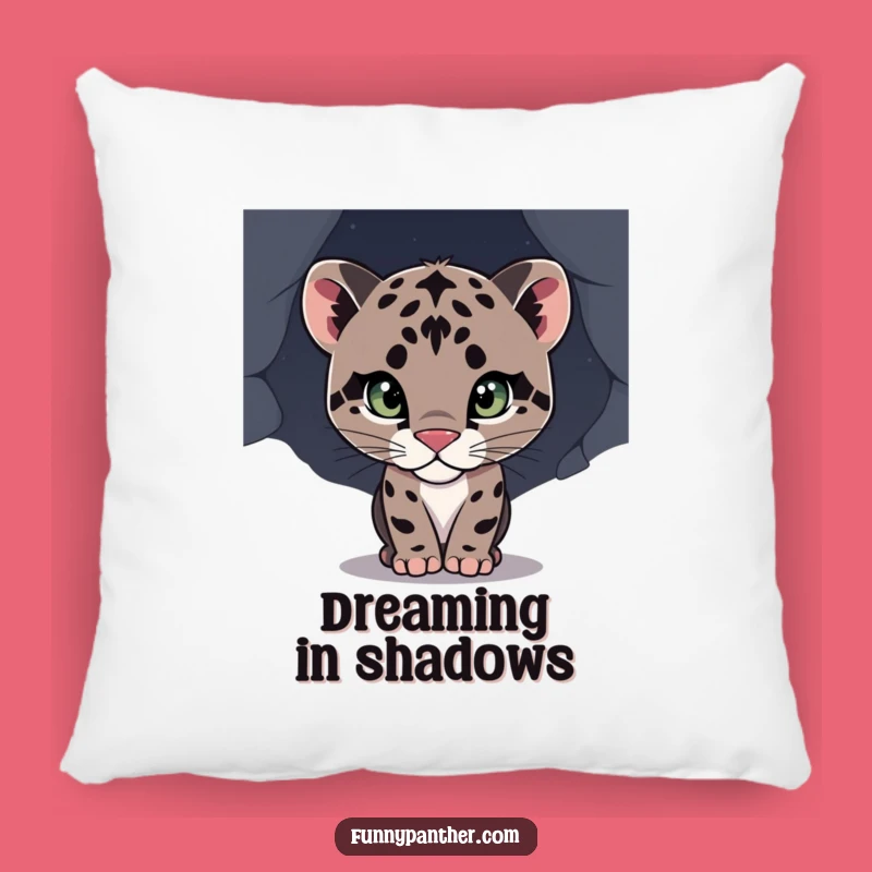 Soft Funny Panther Cub Pillow: Curious Cub Peering, Cozy Decor Accent