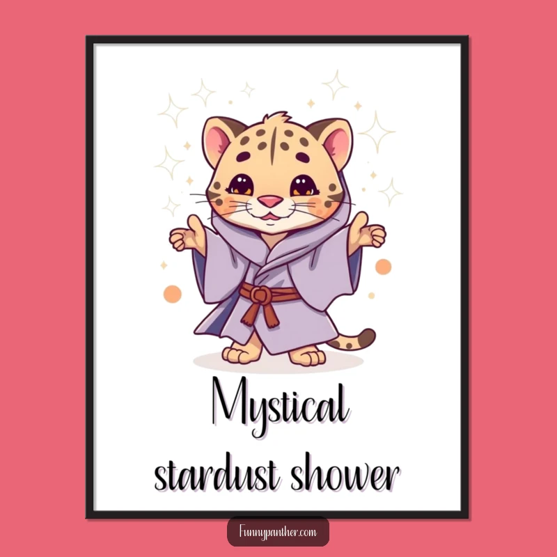 Funny Mystic Panther Digital Art: Feline Magic for Instant Enchanted Decor