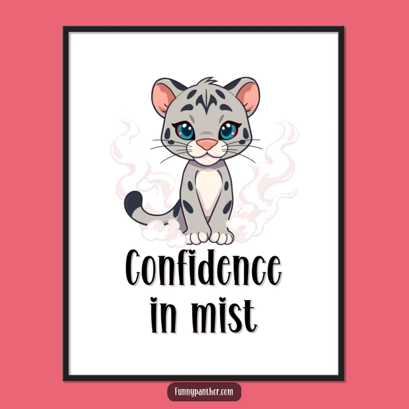 Funny Panther Mist Poster - Mysterious Art with Confident Flair