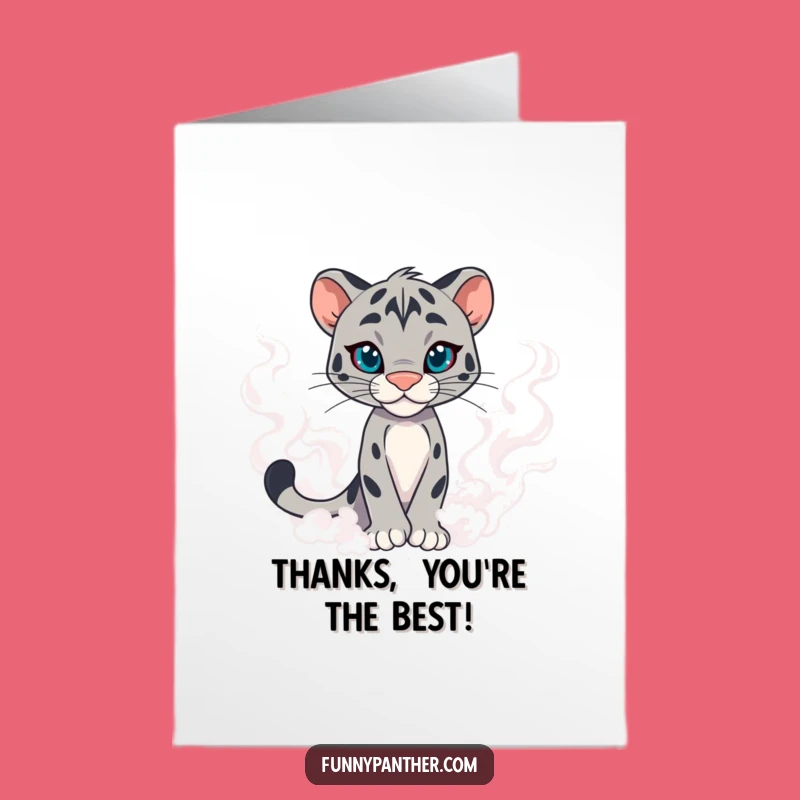 Free Printable Thank You Card: Panther's Confident Mist Emergence of Gratitude!