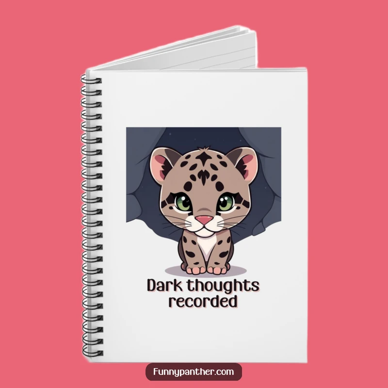 Funny Panther Cub Notebook: Curious Cub Peering, Journal Your Adventures