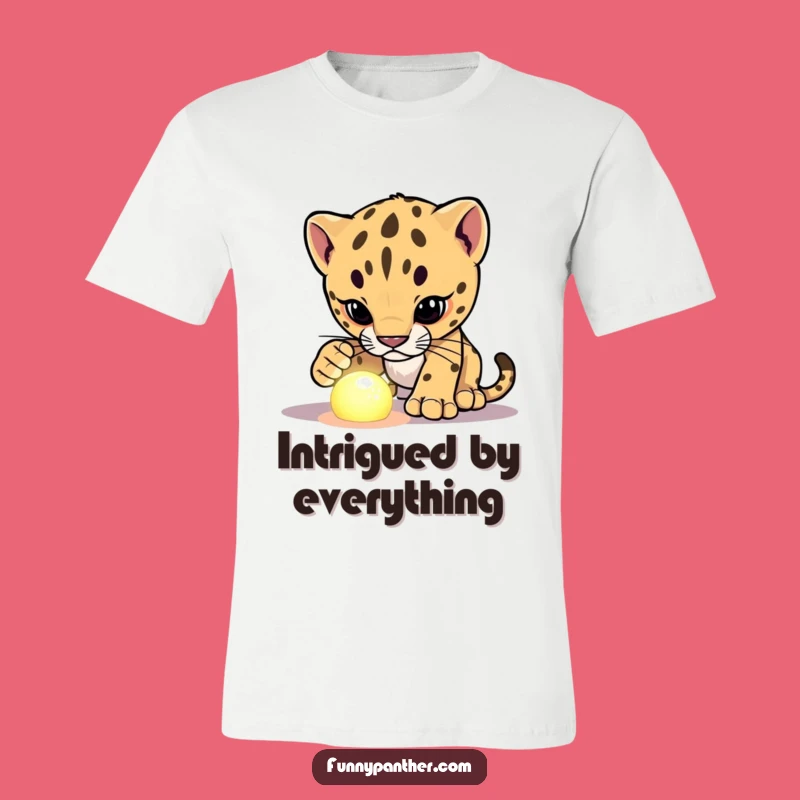 Funny Panther Cub Mystery T-Shirt - Curious Adventures for Everyday Wear