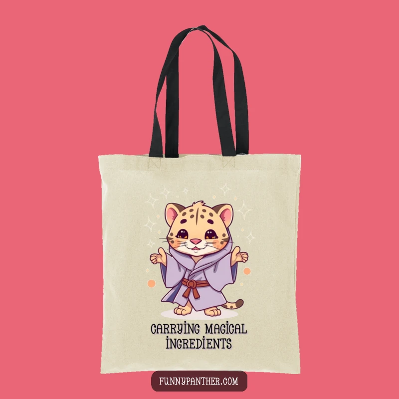 Funny Mystic Panther Tote Bag: Carry Enchantment with Magical Feline Style